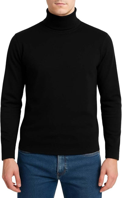 Bahob® Men's Turtleneck Slim Fit Men's Jumper Cotton Ribbed High Neck Pullover Sweater S-3XL