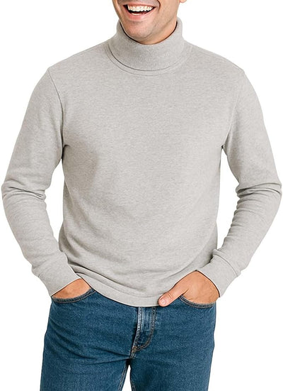 Bahob® Men's Turtleneck Slim Fit Men's Jumper Cotton Ribbed High Neck Pullover Sweater S-3XL