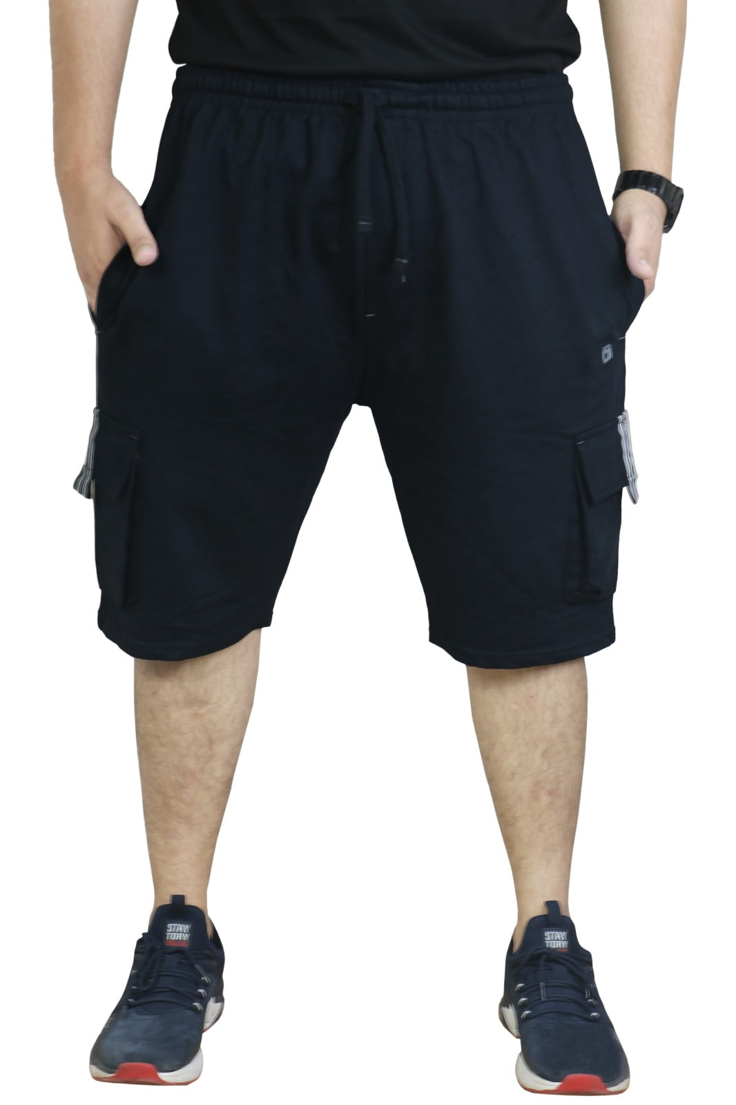 Bahob® Men's Fleece Short, Summer Casual Shorts Cotton with Elasticated Waistband Jogger Shorts S-XXL