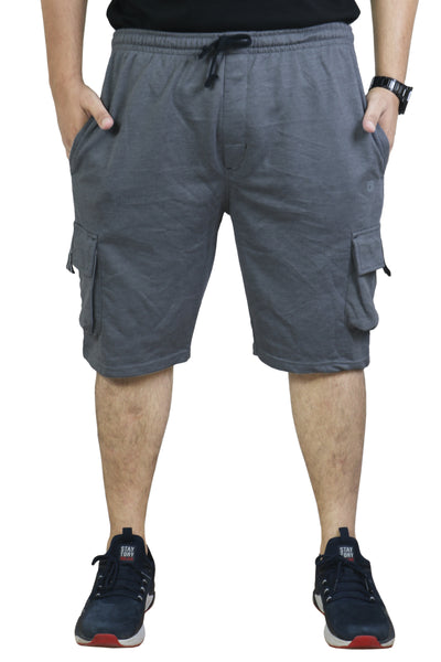 Bahob® Men's Fleece Short, Summer Casual Shorts Cotton with Elasticated Waistband Jogger Shorts S-XXL