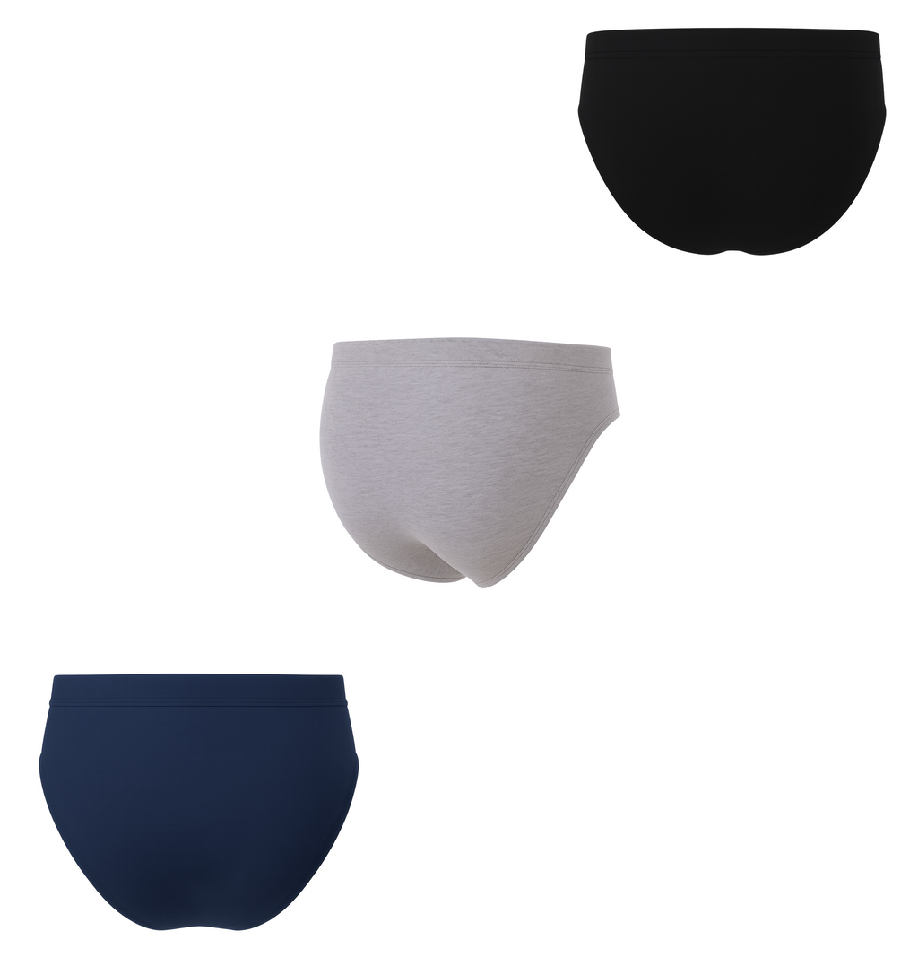 Bahob® 6 Pack Men's Underwear Briefs Ribbed Slips, Ultra Soft Sports Cotton Blend Slips Briefs