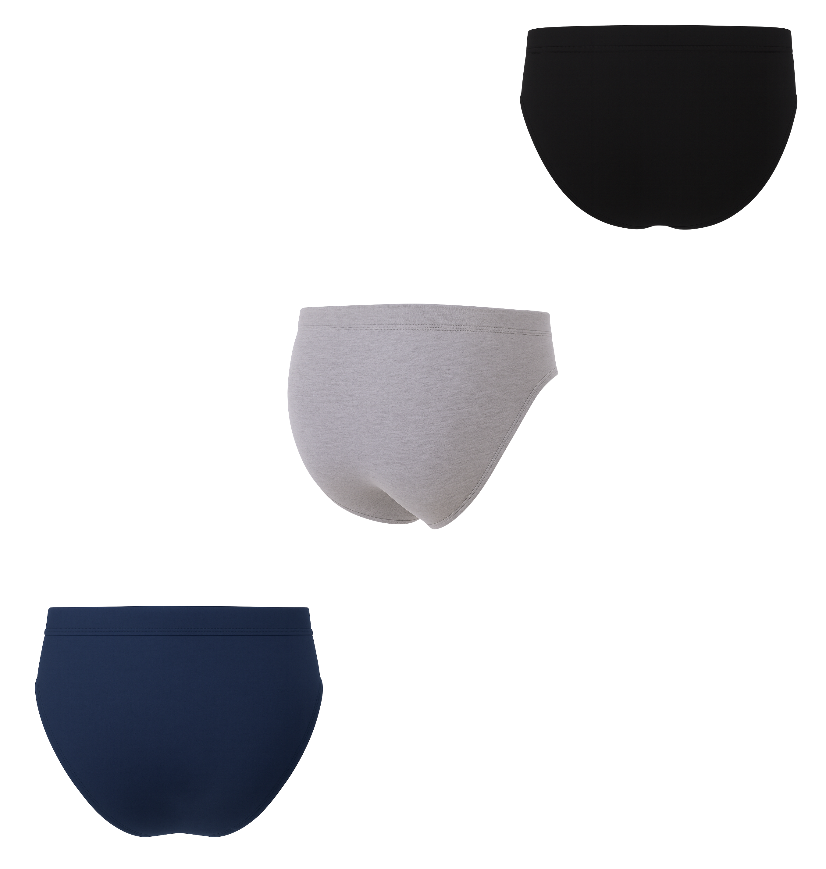 Bahob® 6 Pack Men's Underwear Briefs Ribbed Slips, Ultra Soft Sports Cotton Blend Slips Briefs
