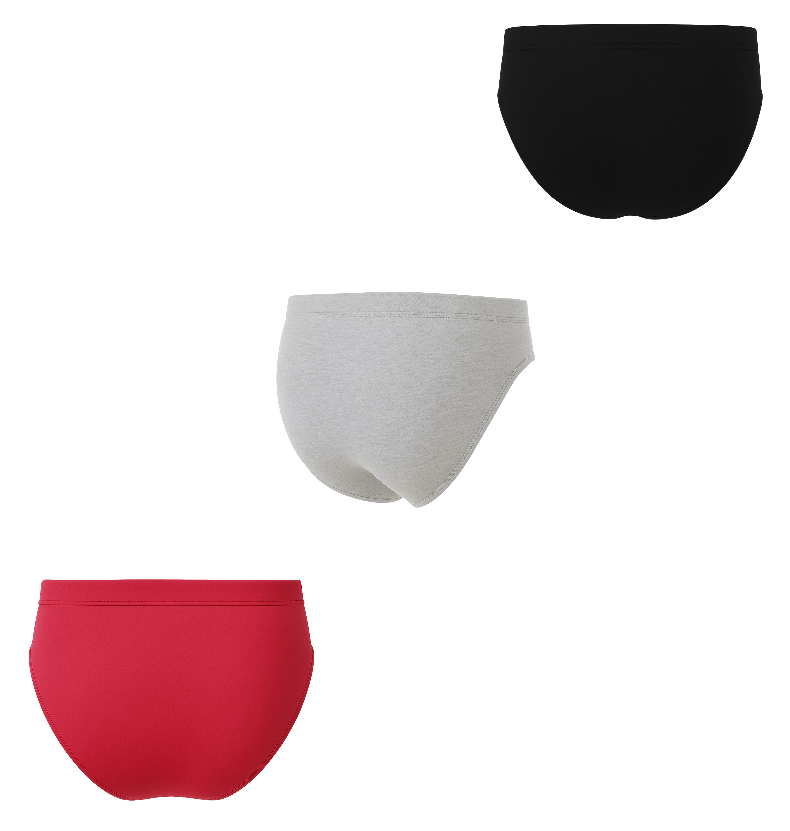 Bahob® 6 Pack Men's Underwear Briefs Ribbed Slips, Ultra Soft Sports Cotton Blend Slips Briefs