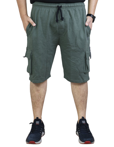 Bahob® Men's Fleece Short, Summer Casual Shorts Cotton with Elasticated Waistband Jogger Shorts S-XXL