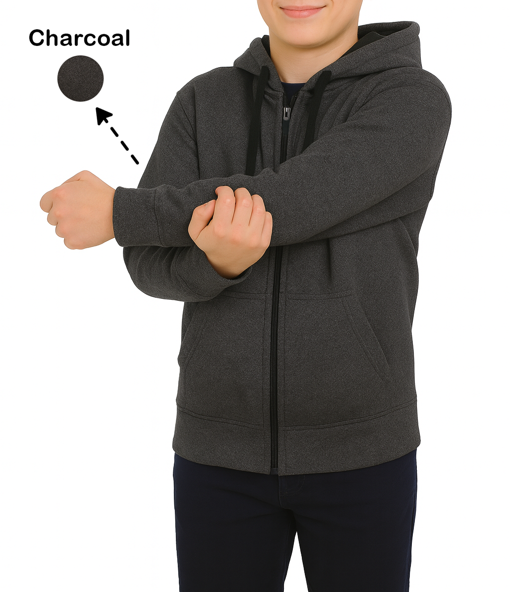 Bahob® Hoodies For Boys Kids Fleece Zip-Up Hoodie Sweatshirt Kids Hoodies Jacket Sweatshirt for Boys Long Sleeve Top Unisex Age 5-14 Years