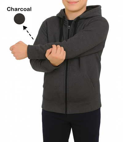 Bahob® Hoodies For Boys Kids Fleece Zip-Up Hoodie Sweatshirt Kids Hoodies Jacket Sweatshirt for Boys Long Sleeve Top Unisex Age 5-14 Years