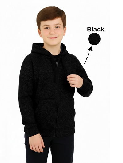Bahob® Hoodies For Boys Kids Fleece Zip-Up Hoodie Sweatshirt Kids Hoodies Jacket Sweatshirt for Boys Long Sleeve Top Unisex Age 5-14 Years