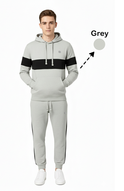 Bahob® Men's Tracksuit Set Full Sleeve Fleece Hoodie Top Jogging Bottoms Joggers