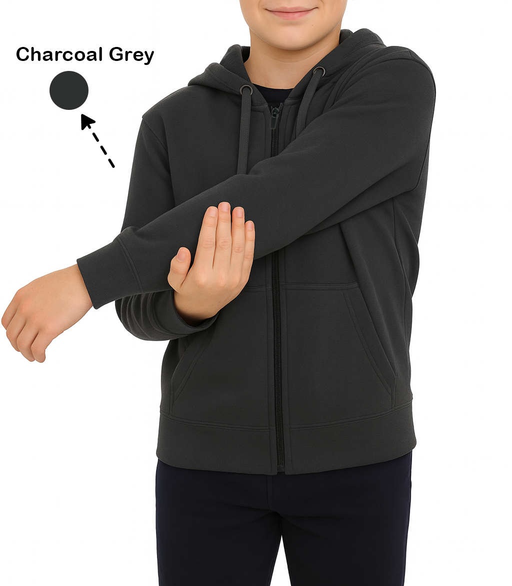 Bahob® Hoodies For Boys Kids Fleece Zip-Up Hoodie Sweatshirt Kids Hoodies Jacket Sweatshirt for Boys Long Sleeve Top Unisex Age 5-14 Years