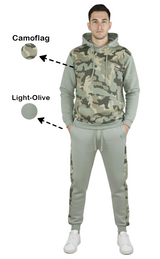 Bahob® Men's Tracksuit Set Full Sleeve Fleece Hoodie Top Jogging Bottoms Joggers