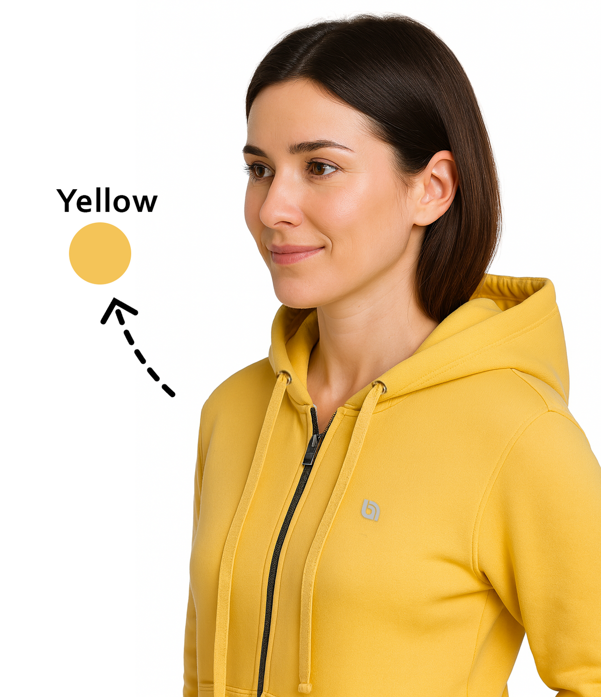 Bahob® Womens Ladies Plain Zip Up Hoodie Long Sleeve Sweatshirt Full Zip Top Soft Jumper Jacket Hoodies Top S-3XL