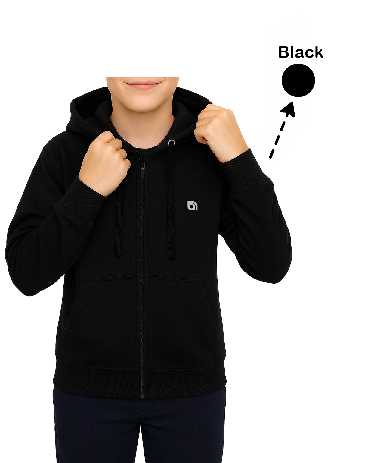 Bahob® Hoodies For Boys Kids Fleece Zip-Up Hoodie Sweatshirt Kids Hoodies Jacket Sweatshirt for Boys Long Sleeve Top Unisex Age 5-14 Years