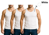 Bahob® New Men's Vest Multi Pack Lot Basic Regular Fitted Cotton Tank Top Athletic Soft Assorted Pack of 3