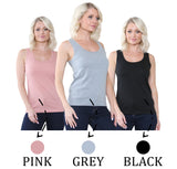 Bahob® 3 Pack Women's Vests Tank Tops for Women Super soft Cotton Vest S-2XL