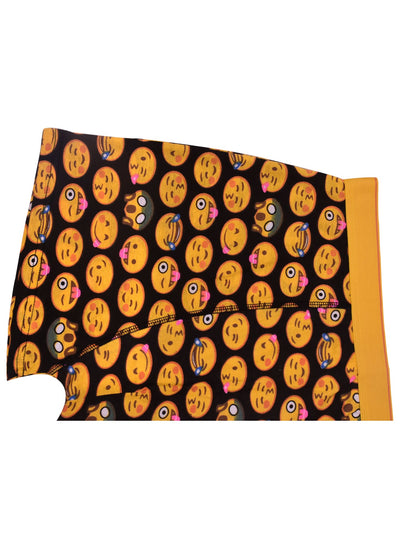 black smily face boxer