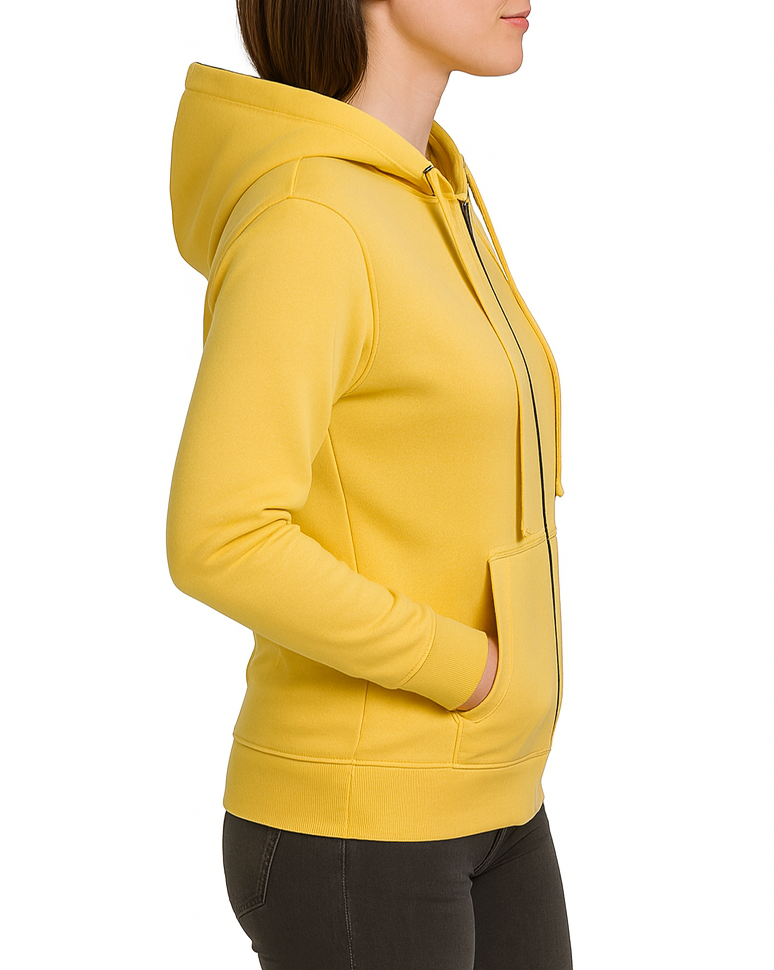 Bahob® Womens Ladies Plain Zip Up Hoodie Long Sleeve Sweatshirt Full Zip Top Soft Jumper Jacket Hoodies Top S-3XL
