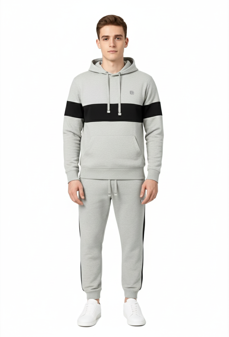 Bahob® Men's Tracksuit Set Full Sleeve Fleece Hoodie Top Jogging Bottoms Joggers