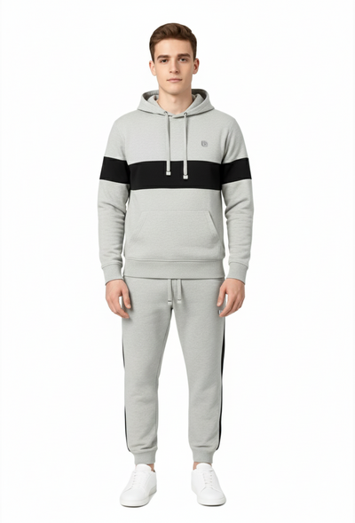 Bahob® Men's Tracksuit Set Full Sleeve Fleece Hoodie Top Jogging Bottoms Joggers