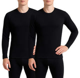 Bahob® Pack of 2 Men's Thermal Long & Half Sleeve Top, Warm Underwear Base layer Lightweight Soft Thermal Top S-XXL