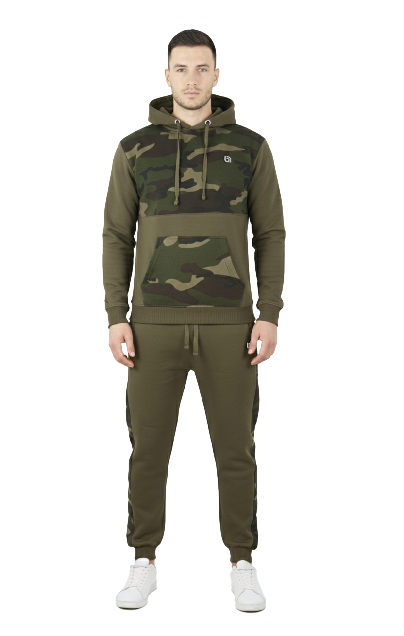 Bahob® Men's Tracksuit Set Full Sleeve Fleece Hoodie Top Jogging Bottoms Joggers