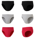 Bahob® 6 Pack Men's Underwear Briefs Ribbed Slips, Ultra Soft Sports Cotton Blend Slips Briefs