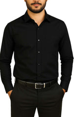 Bahob® Men's Formal Dress Shirt Long Sleeve Mens Dress Shirt 100% Cotton Plain Business Wedding Work Causal Button Down Shirts for Men with Pocket S-3XL