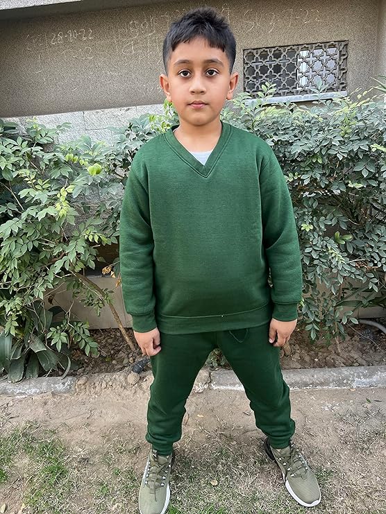 V neck jumper green