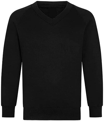 School Jumper V Neck Fleece Sweatshirt Uniform Back