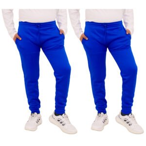 Bahob® 2 Pack School Uniform Boys Girls Childrens Sports Activewear PE Fleece Jogging Tracksuit Bottoms