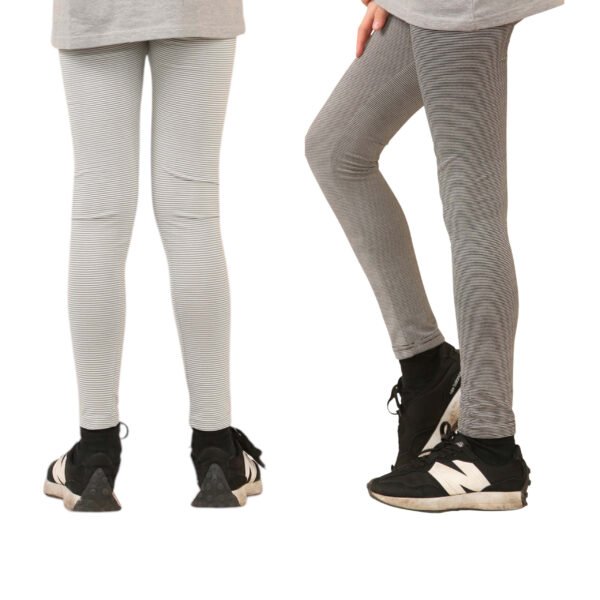 Bahob® 2 Pack Girl’s Leggings Pants for Kids Full Length Skin Tight, Stretch Fit Cotton Legging 5-6 to 13-14 Years - Image 4