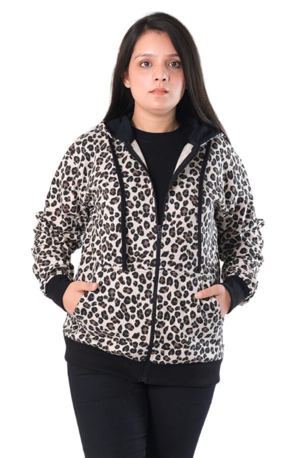 Bahob® Womens Ladies Plain Zip Up Hoodie Long Sleeve Sweatshirt Full Zip Top Soft Jumper Jacket Hoodies Top S-3XL - Image 6