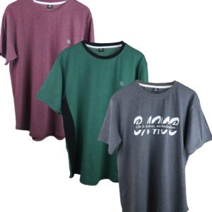 Bahob® 3-Pack Regular-fit Crew Neck T-Shirt for Men Cotton Tops Shirt Small to 3XL