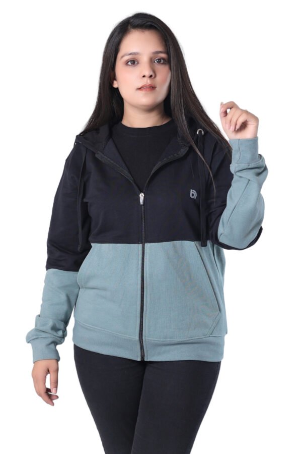 Bahob® Womens Ladies Plain Zip Up Hoodie Long Sleeve Sweatshirt Full Zip Top Soft Jumper Jacket Hoodies Top S-3XL - Image 14