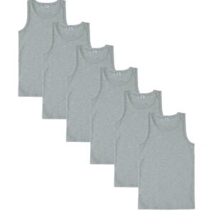 Bahob® 6 Pack Boy's Underwear Vests Soft Cotton Tank Tops Kids Sleeveless Vests Undershirts 100% Cotton