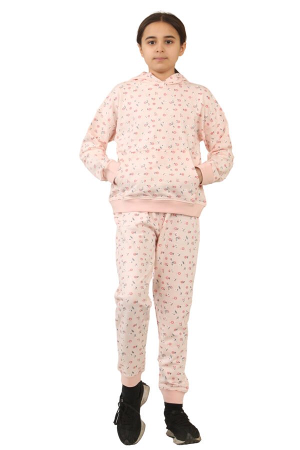 Bahob® 1 & 2 Pack Girls Tracksuits Set Printed Hoodie and Tracksuit Jogging Bottoms, Kids Track Suits Activewear Sets for Girls 5-14 Years - Image 3