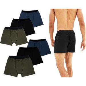 Bahob® Pack Of 6 Men's Boxers with Elastic Waist Shorts Underpants Trunks For Men's Soft Comfortable Men's Underwear S-3XL