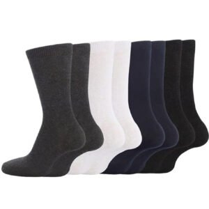 Bahob® 6 Pairs Boys Girls Kids Unisex Back to School Cotton Rich Plain Ankle School Socks