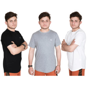 Bahob® 3-Pack Regular-fit Crew Neck T-Shirt for Men Cotton Tops Shirt