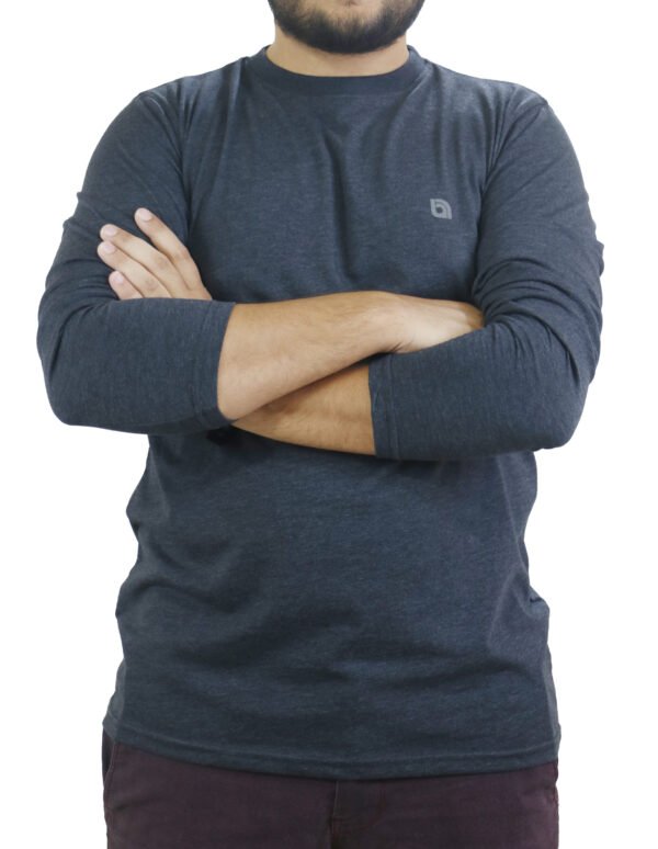 Bahob® 2 Pack Men's Long Sleeve T-Shirt Top Round Neck Full Sleeve T-Shirt Soft Cotton - Image 7