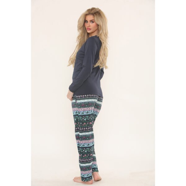 Women's Pyjamas Set Long Sleeve Soft Cotton Printing Pjs Loungewear Nightwear Sleepwear Set with Pockets Ladies Pjs Set S-XXL - Image 6
