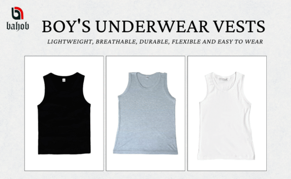 Bahob® 6 Pack Boy's Underwear Vests Soft Cotton Tank Tops Kids Sleeveless Vests Undershirts 100% Cotton - Image 5