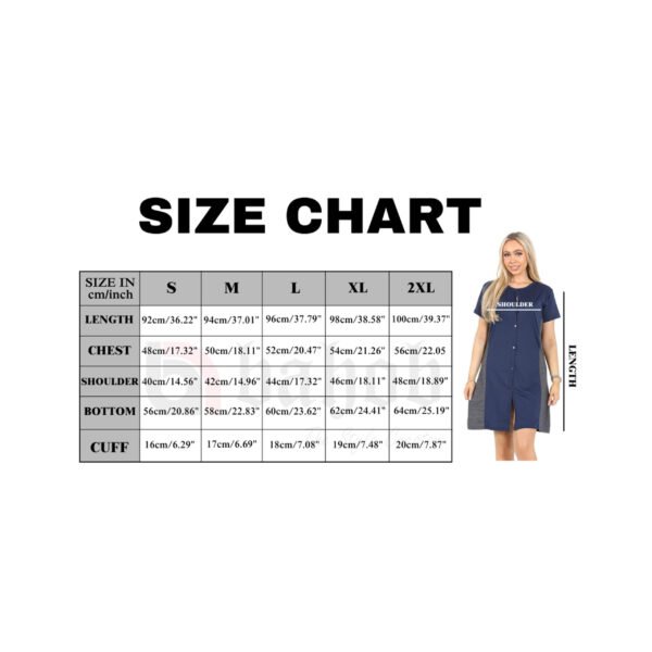 Bahob® Ladies Nightdress Cotton Short Sleeve Night Shirt Nightdress Women's Nightie Nightwear Loungewear S-XXL - Image 2