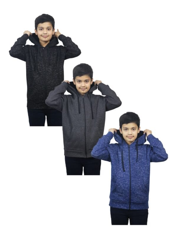 Bahob® Hoodies For Boys Kids Fleece Zip-Up Hoodie Sweatshirt Kids Hoodies Jacket Sweatshirt for Boys Long Sleeve Top Unisex Age 5-14 Years
