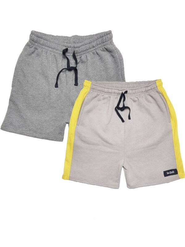 Bahob® 2 Pack Boys Shorts Kids Fleece Short Summer Shorts Elasticated Waistband Jogger Shorts 3-14 Years