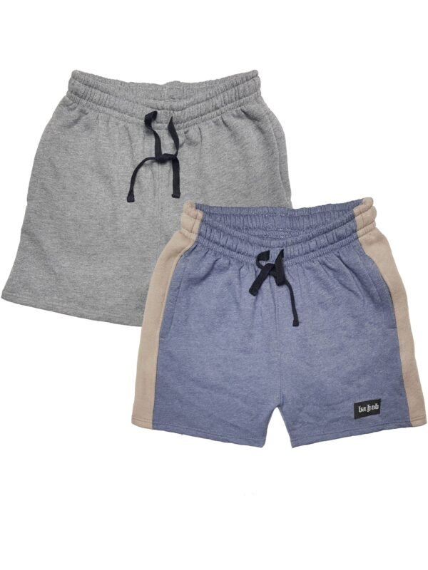 Bahob® 2 Pack Boys Shorts Kids Fleece Short Summer Shorts Elasticated Waistband Jogger Shorts 3-14 Years - Image 3