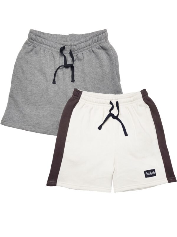 Bahob® 2 Pack Boys Shorts Kids Fleece Short Summer Shorts Elasticated Waistband Jogger Shorts 3-14 Years - Image 4