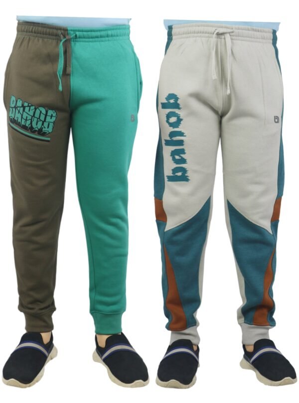 Bahob® 2 Pack Kids Joggers Boys Jogging Bottoms Super Soft Boys Track Pants Cotton Joggers Kids Fleece Jogging Pants School PE Trousers - Image 2