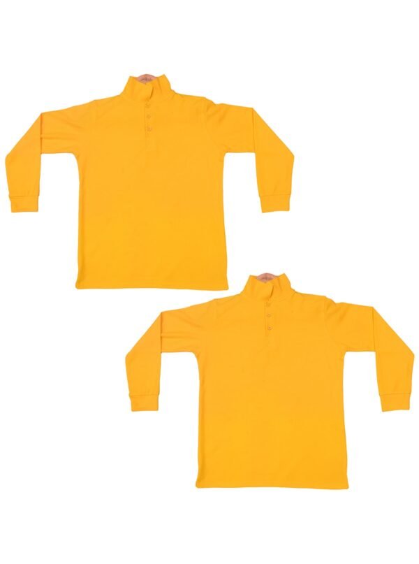 Bahob® 2 Pack Boys Girls School Uniform Polo Shirt Children's Plain Long Sleeve Polo Shirt PE Top 5-14 Years